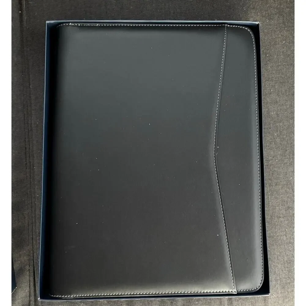 STYLIO Zipper Padfolio Portfolio Binder Organizer Faux Leather New NWT